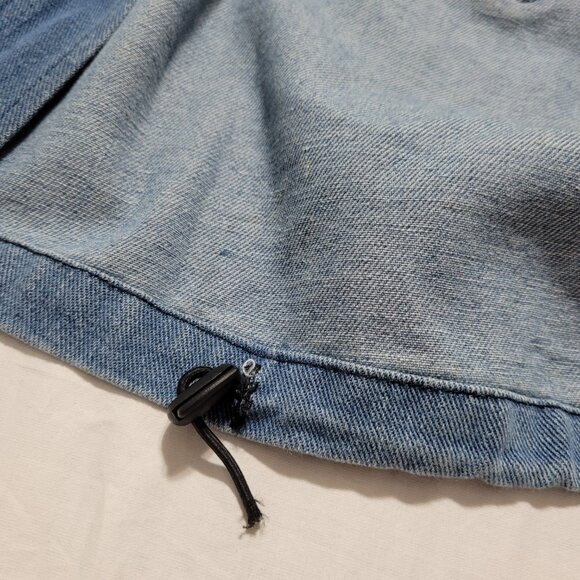 Denim Fleet Jacket Commander Acer Full Zip Snaps High Collar Blue BOOBYK-SPATROL - Picture 9 of 13